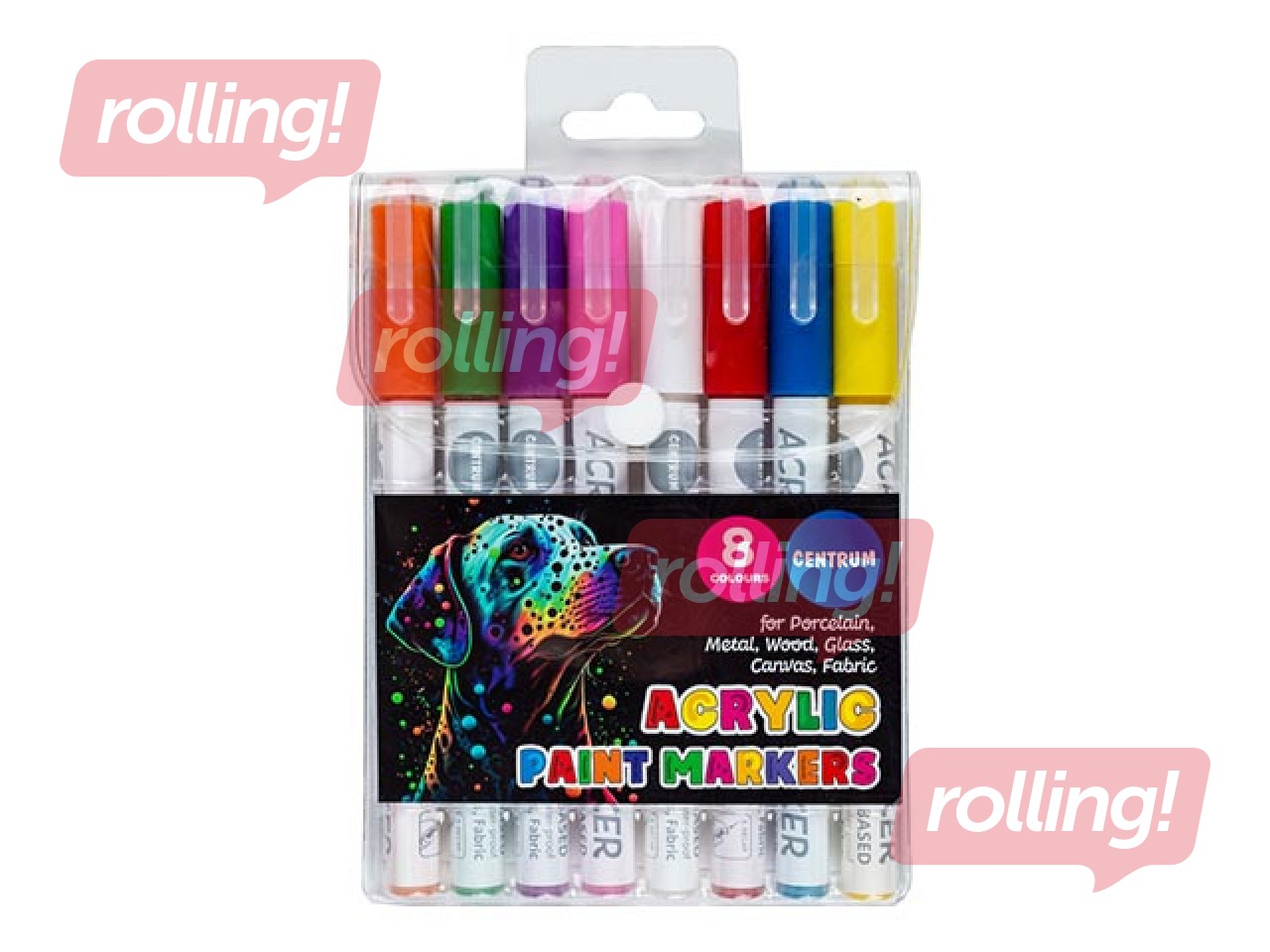 Acrylic paint markers Centrum, 8 colours