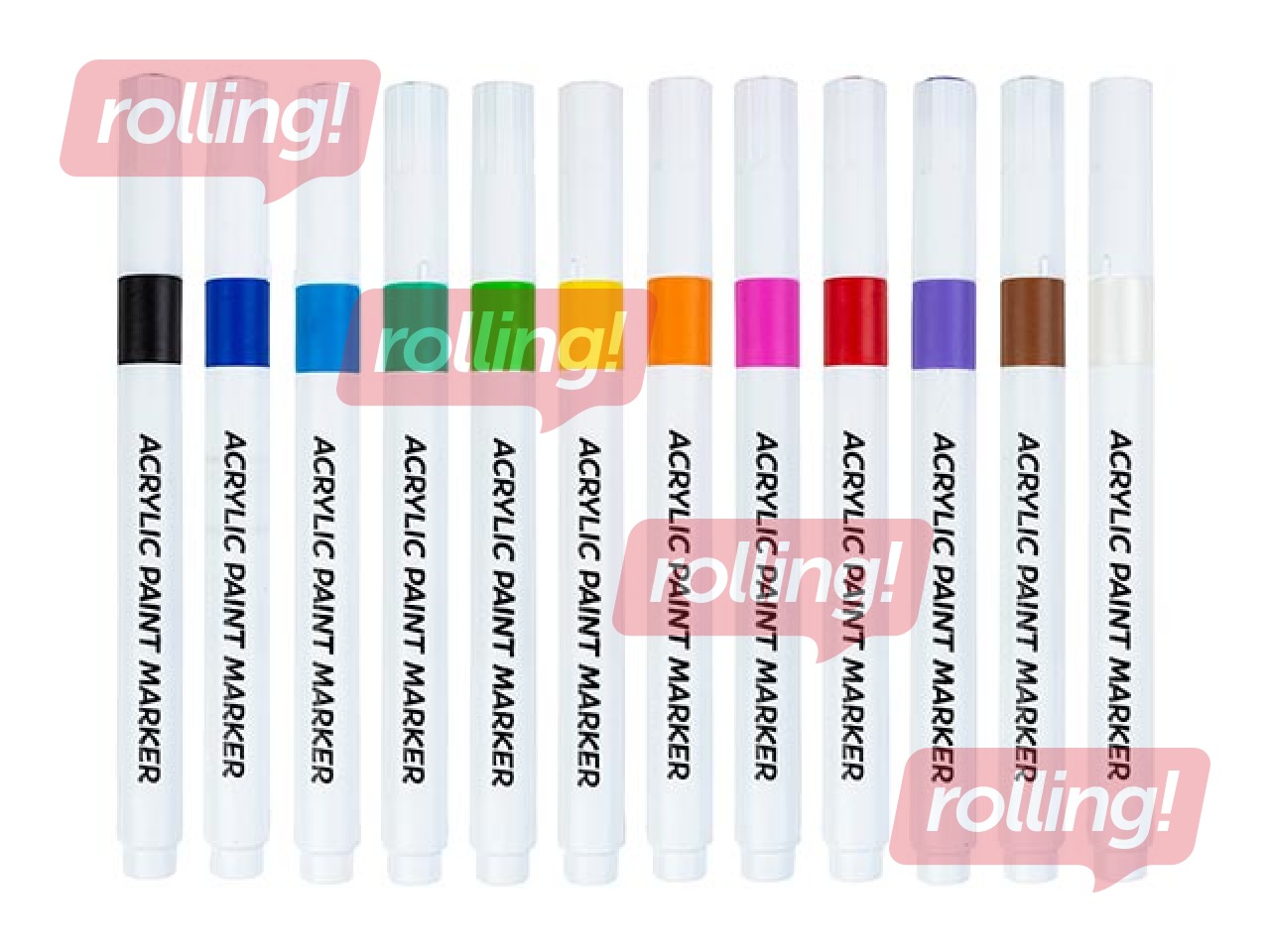 Acrylic paint markers Centrum, 12 colours