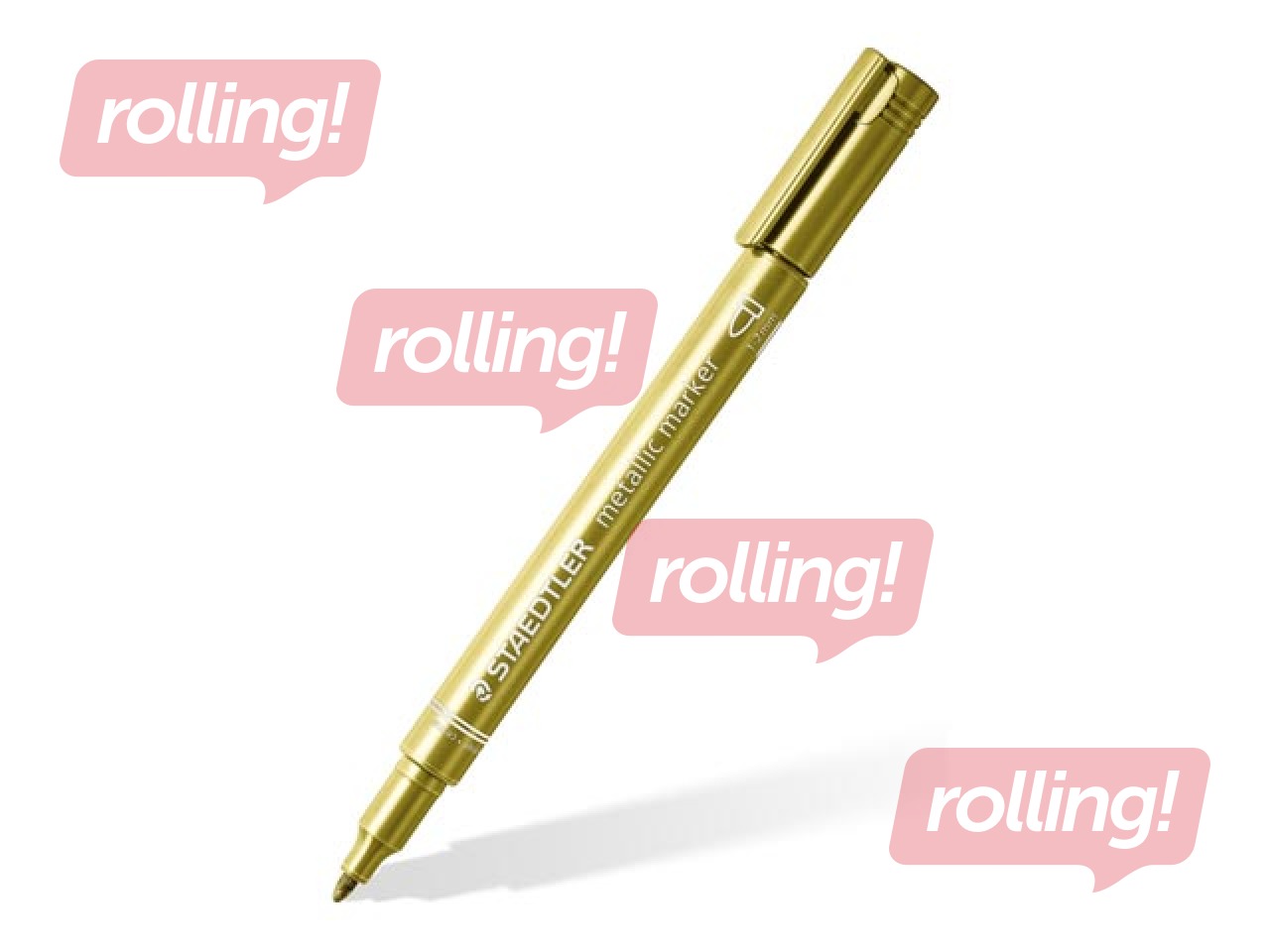 Маркеры Staedtler, 8323 металлик 3 цвета - серебро, золото и белый