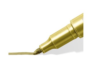 Маркеры Staedtler, 8323 металлик 3 цвета - серебро, золото и белый