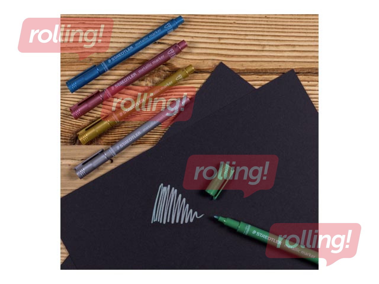 Flomāsteri Staedtler, 8323 metāliskas 5 krāsas