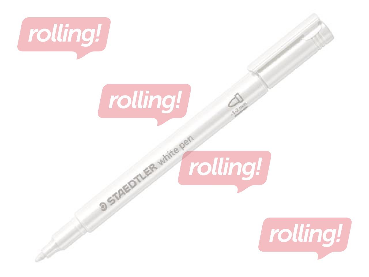 Marker Staedtler 8323, metallik, valge