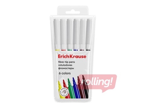 Фломастеры ErichKrause Washable 6 цветов 