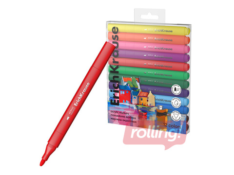 Akrüülmarkerid ErichKrause, Art Spirit, 12 värvi