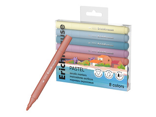 Acrylic markers ErichKrause, Art Spirit Pastel, 8 colors