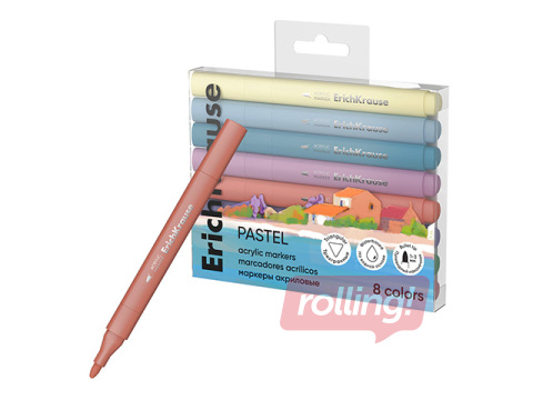 Akrüülmarkerid ErichKrause, Art Spirit Pastel, 8 värvi
