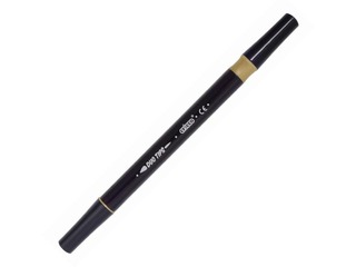 Brush markers Cricco, double sided, gold and silver colour