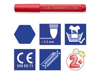 Flomāsters Staedtler Noris junior 329, 12 krāsas