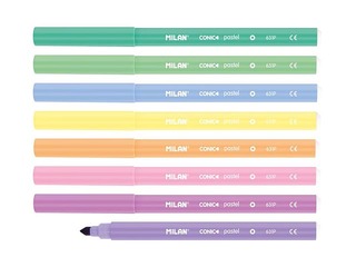 Fibrepens Milan, 8 pastel colours