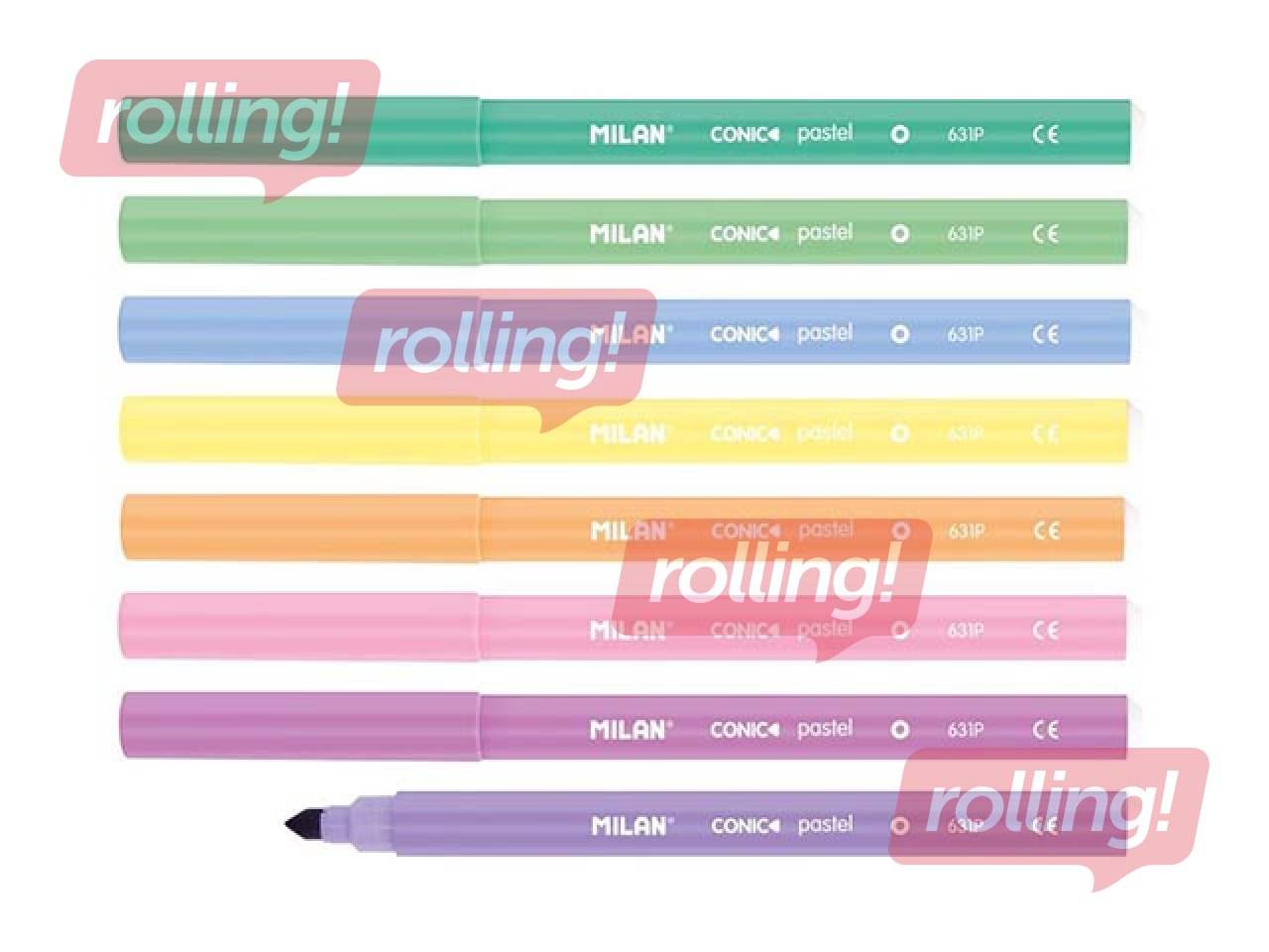 Fibrepens Milan, 8 pastel colours