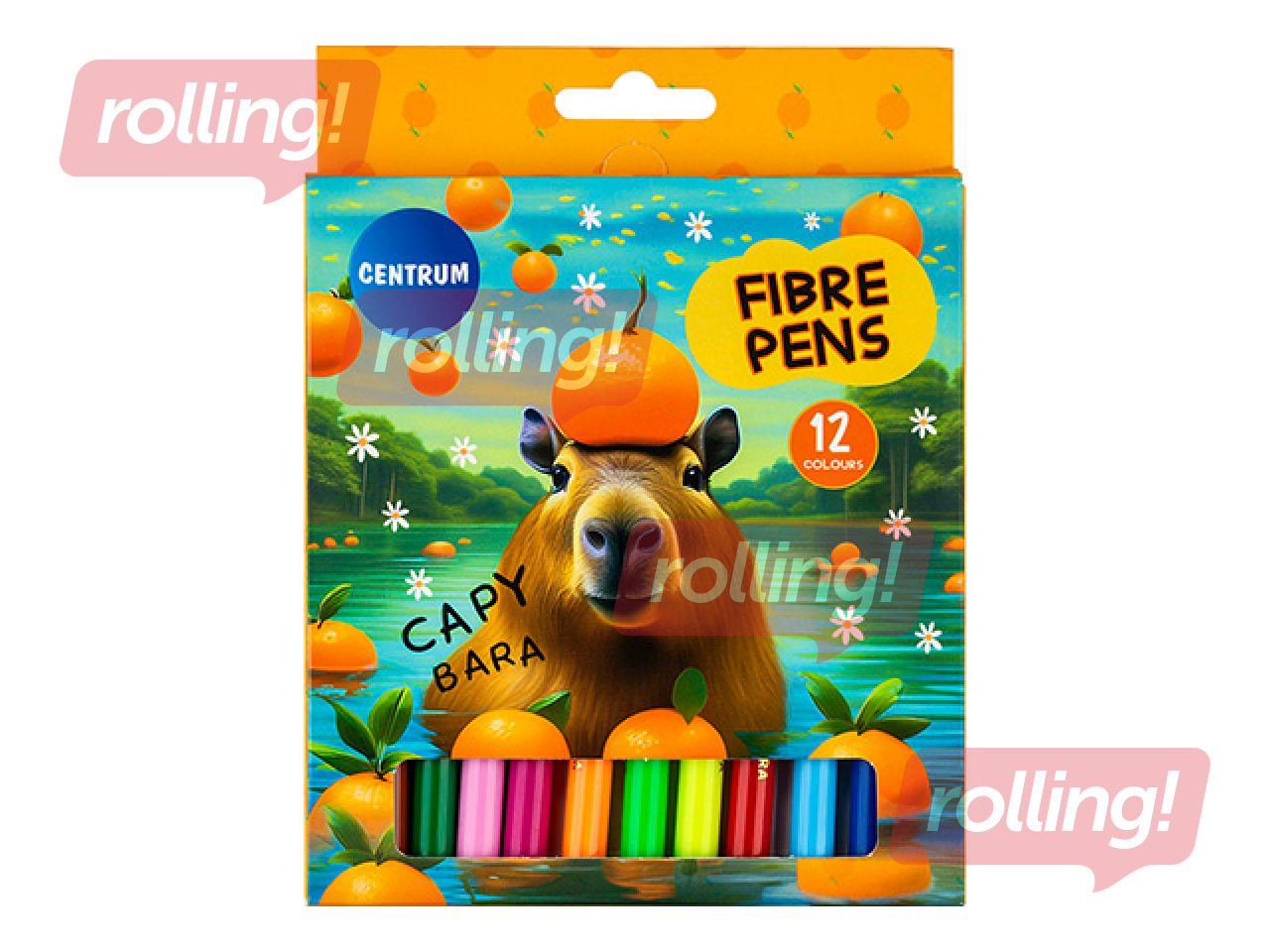 Viltpliiatsid Centrum CAPYBARA, 12 värvi