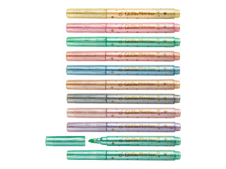 Viltpliiatsid Centrum, JUMBO, PASTEL GLITTER, 10 pastellvärvi