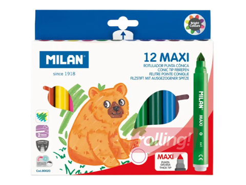 Flomāsteri Milan MAXI, 12 krāsas
