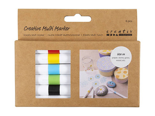 Akrüülmarkerid Creative, 6 värvi
