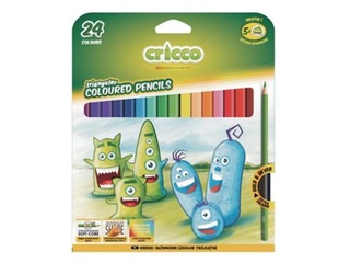 Карандаши Cricco, треугольные, 24 цветов