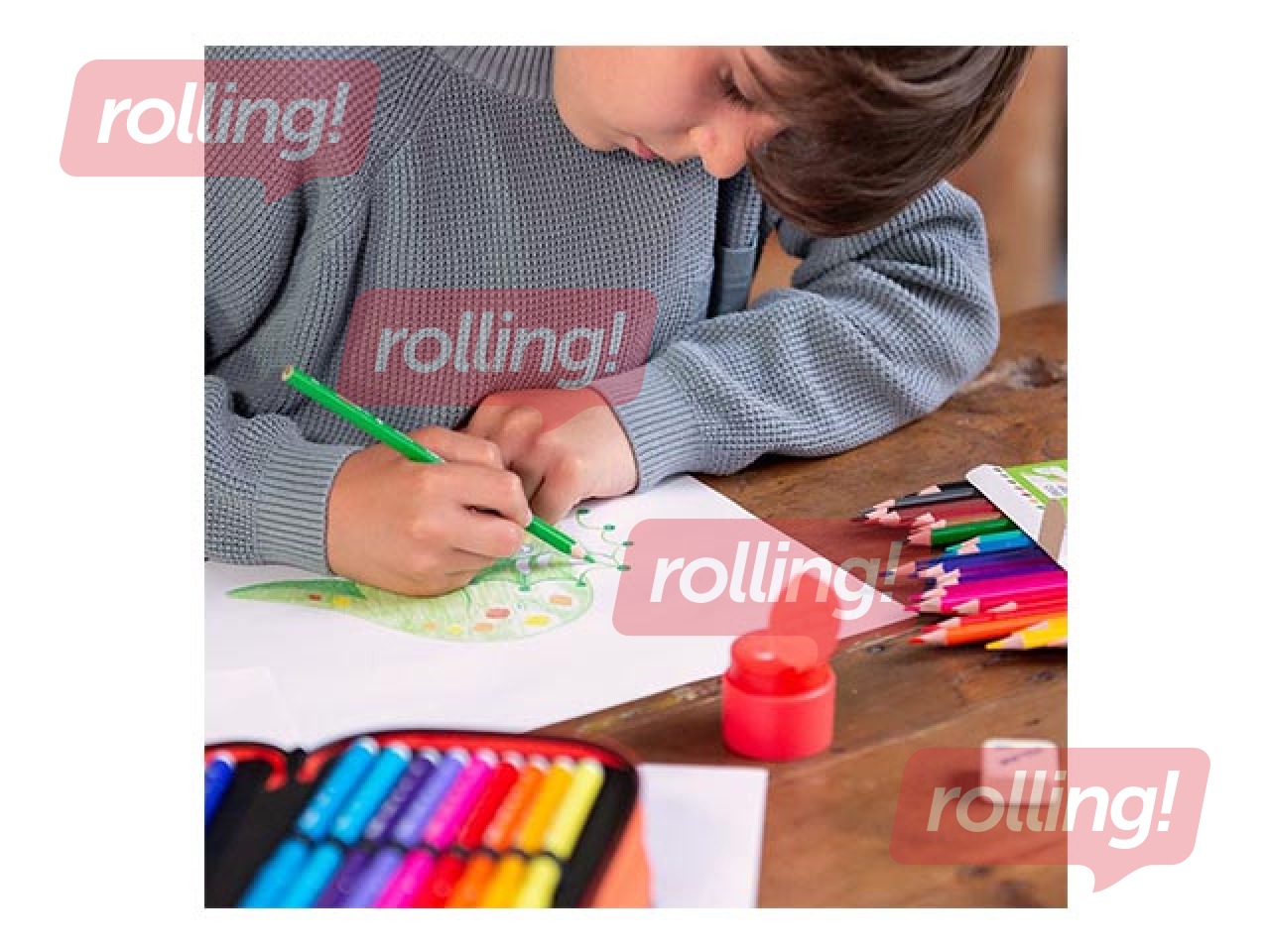 Coloured pencils Milan, triangular, 24 colours