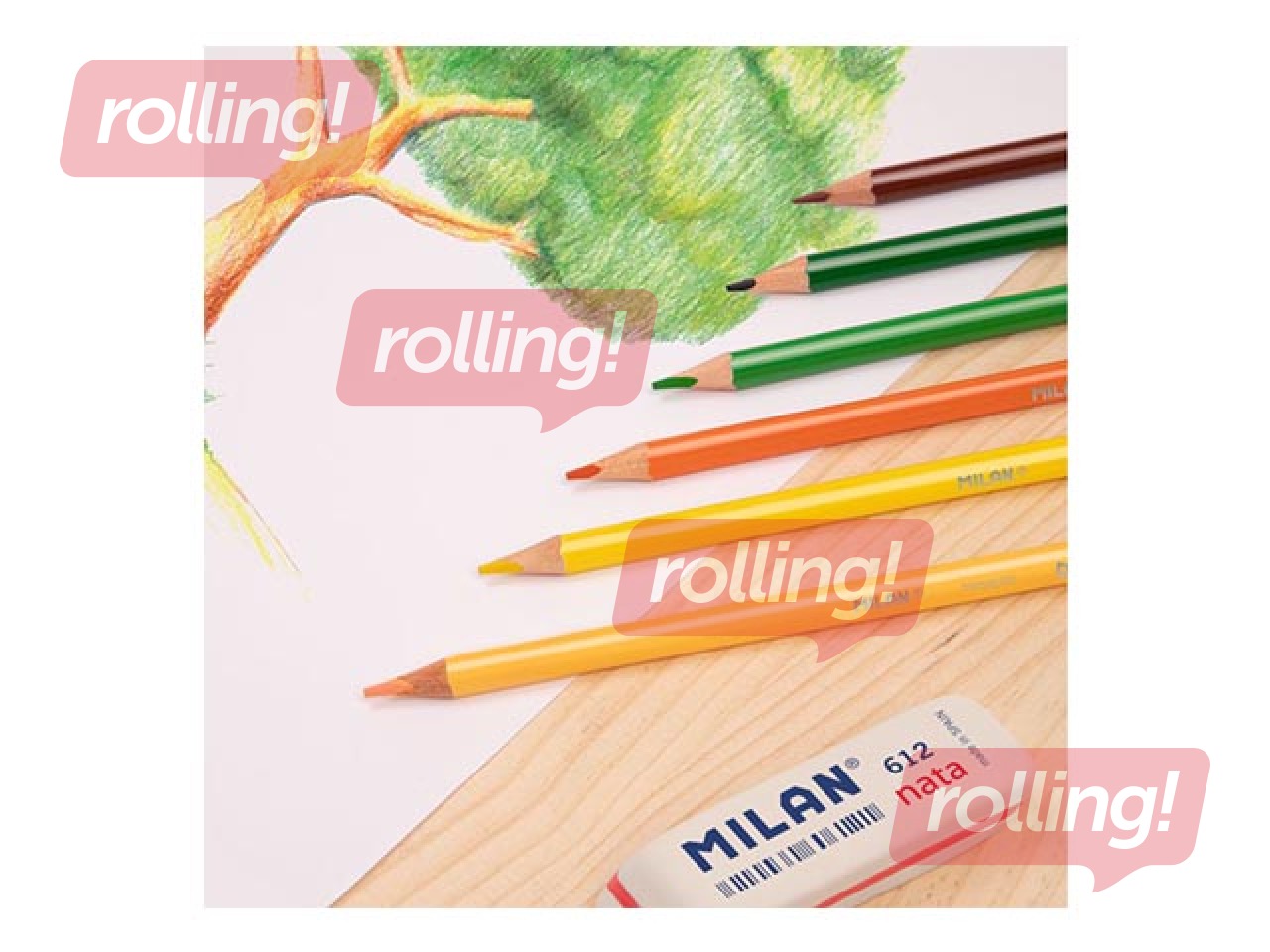 Coloured pencils Milan, triangular, 24 colours