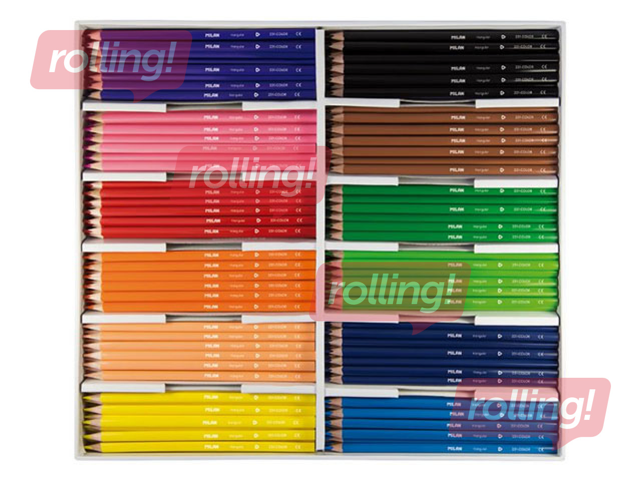 Värvilised pliiatsid Milan 231, kolmnurkne, 288 tk.