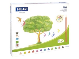 Värvilised pliiatsid Milan 231, kolmnurkne, 288 tk.