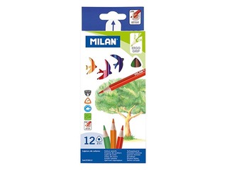 Coloured pencils Milan, triangular, 12 colours