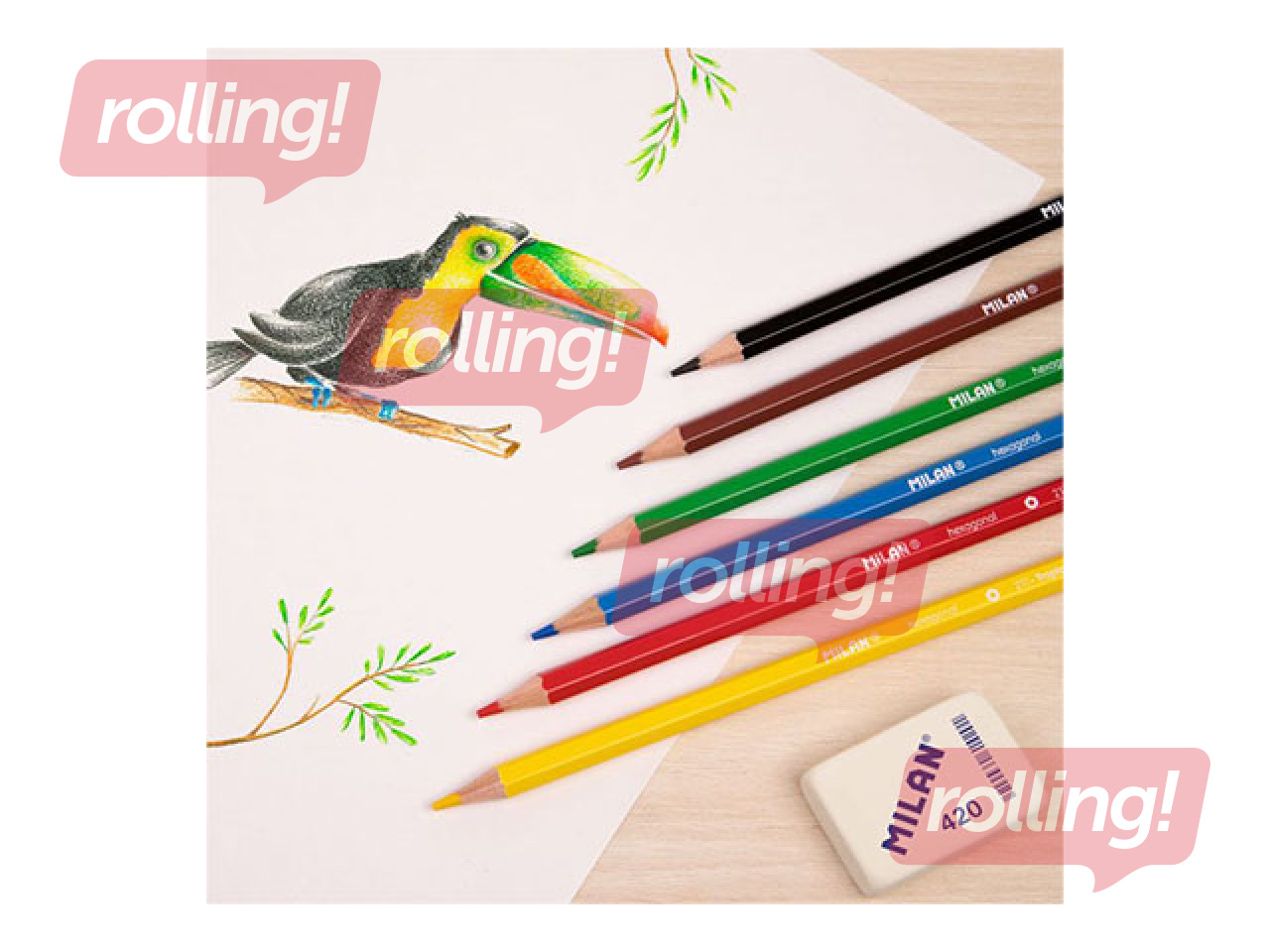 Coloured pencils Milan 12 colours