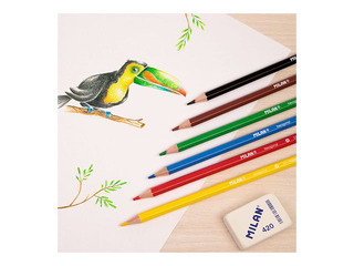 Värvilised pliiatsid Milan, 12 värvi