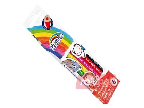 Krāsainie zīmuļi Fiorello Super Soft, trīsstūra, 6 krāsas