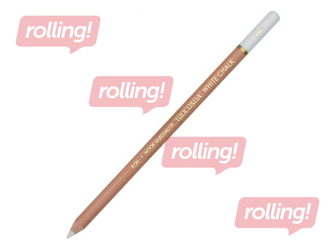 Карандаш KOH-I-NOOR Gioconda, белый мел в деревянном корпусе