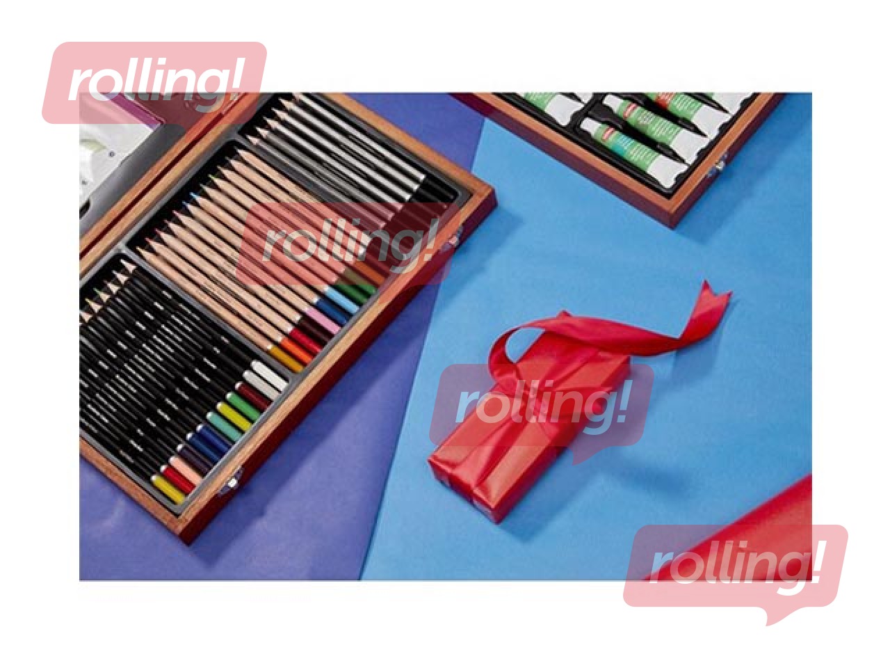 Krāsaino zīmuļu dāvanas komplekts Derwent koka kastē