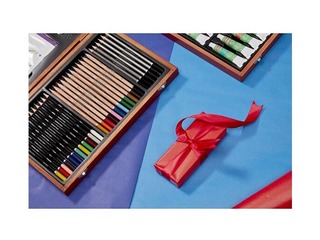 Värvipliiats Derwent Academy 30tk./12värvi-/12akvarell-/6 eskiis+kustukumm ,A5 plokk +pinstel