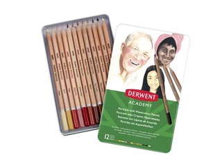 Watercolour pencils, Derwent Academy, skintone, 12 pcs.