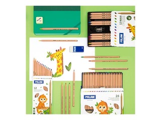 Värvipliiatsid Milan, FSC®-sertifikaadiga puit, 12 värvi