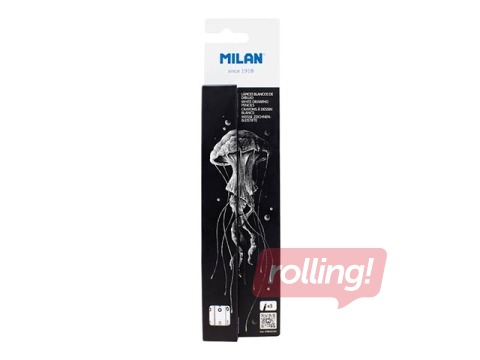 Drawing pencils Milan, white, 3 pcs.