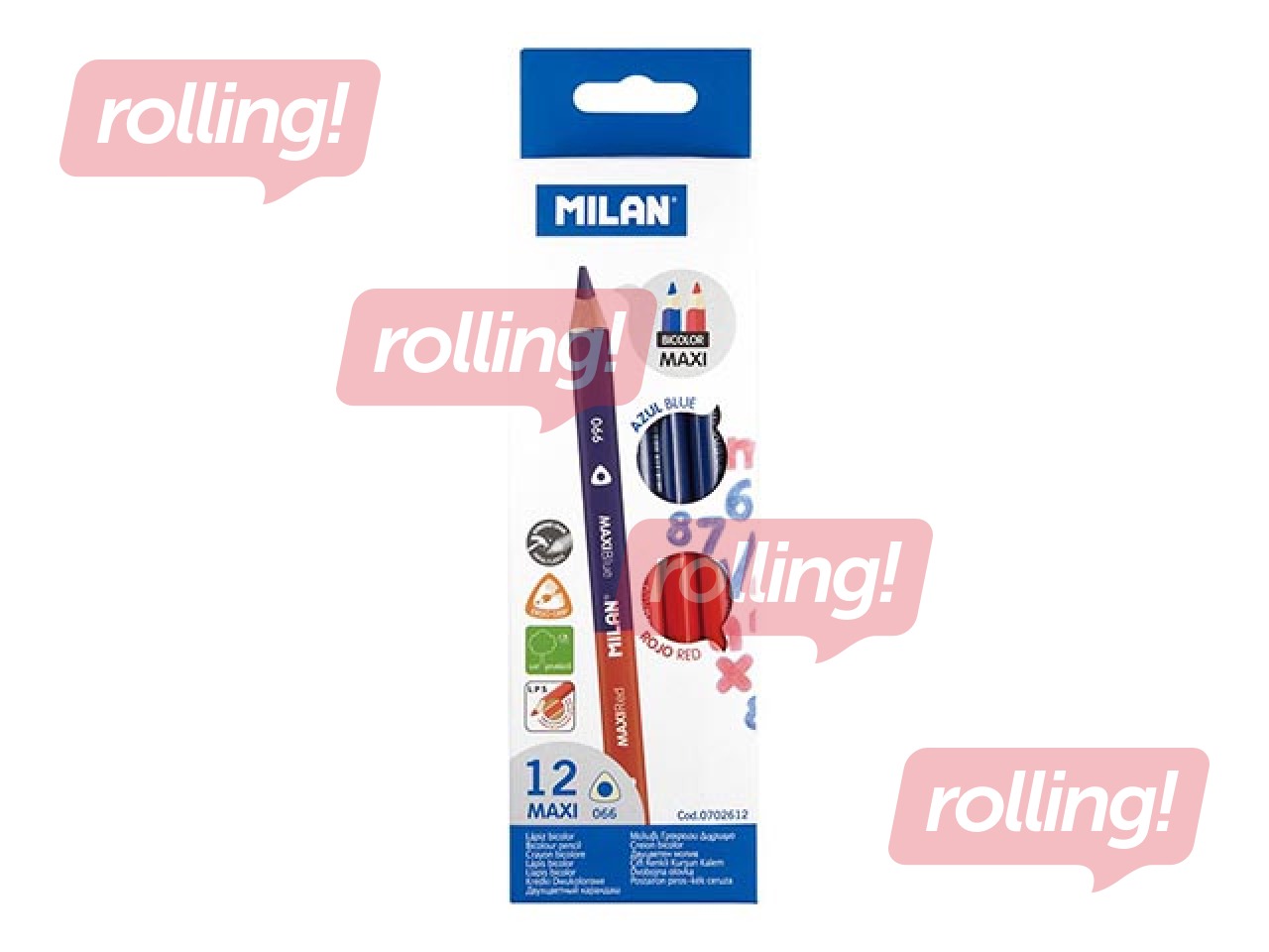 Zīmulis Milan Maxi sarkans/zils