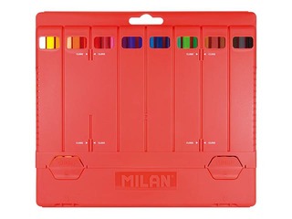 Цветные карандаши Milan, треугольные, 24 цветов, в пластиковой коробке