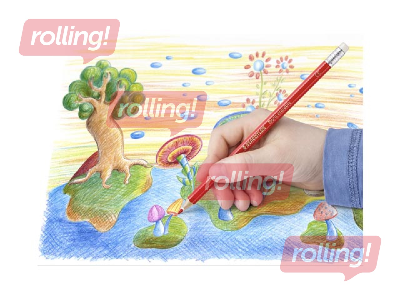 Värvipliiatsid kustutuskummiga Staedtler 144 50N, 24 tk.