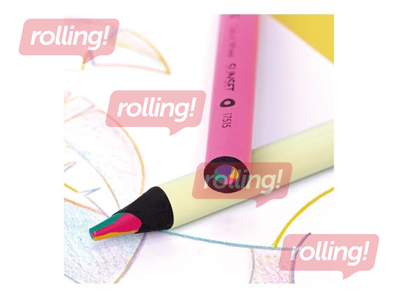 Krāsainais zīmulis Milan MAXI Sunset, 4 krāsas