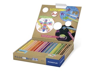 Värvilised pliiatsid teritajaga Staedtler Noris junior 140, 12 tk.