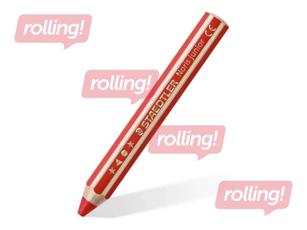 Värvilised pliiatsid teritajaga Staedtler Noris junior 140, 12 tk.