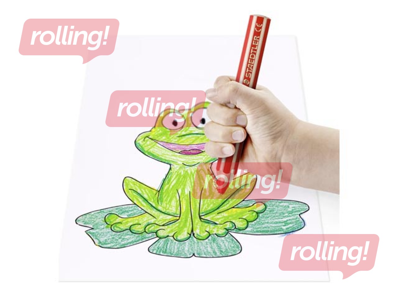 Värvilised pliiatsid teritajaga Staedtler Noris junior 140, 12 tk.