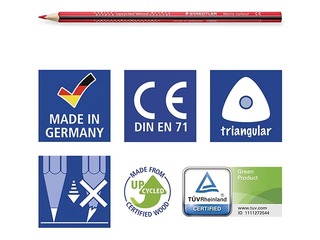 Värvilised pliiatsid Staedtler 187, karbis sisaldab 144 pliiatsit ja 3 pliiatsi teritajat