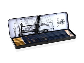 Grafiitpliiatsite komplekt Astra metallkarbis, 6 tk.