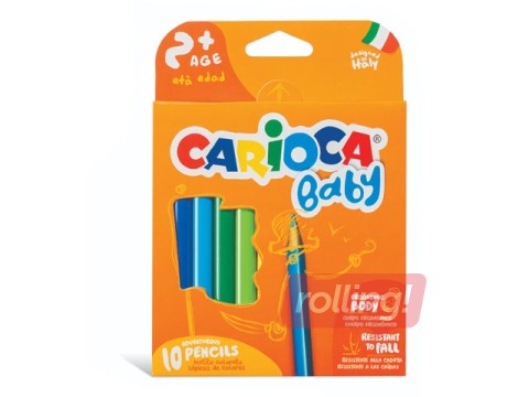 Цветные карандаши Carioca Baby, 10 цветов