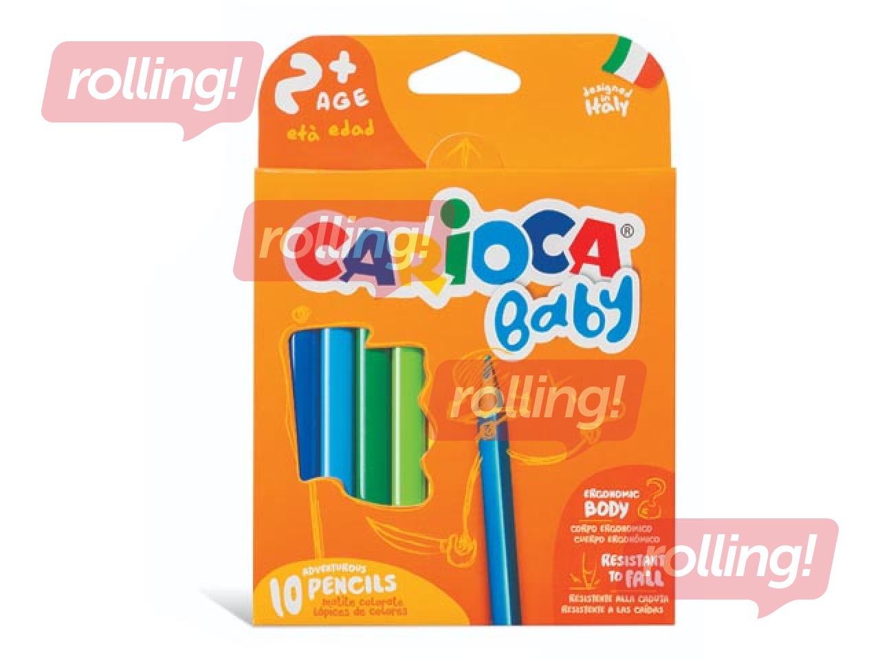 Цветные карандаши Carioca Baby, 10 цветов