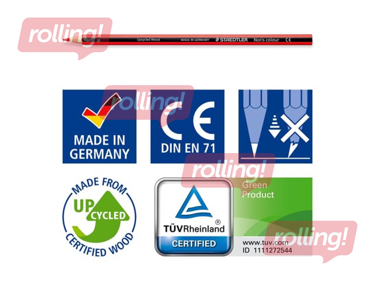 Цветные карандаши с точилками Staedtler 185, в пластиковом ящике, 288 шт.