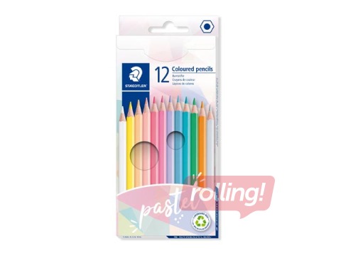 Цветные карандаши Staedtler, 146, пастельные цвета, 12 шт.