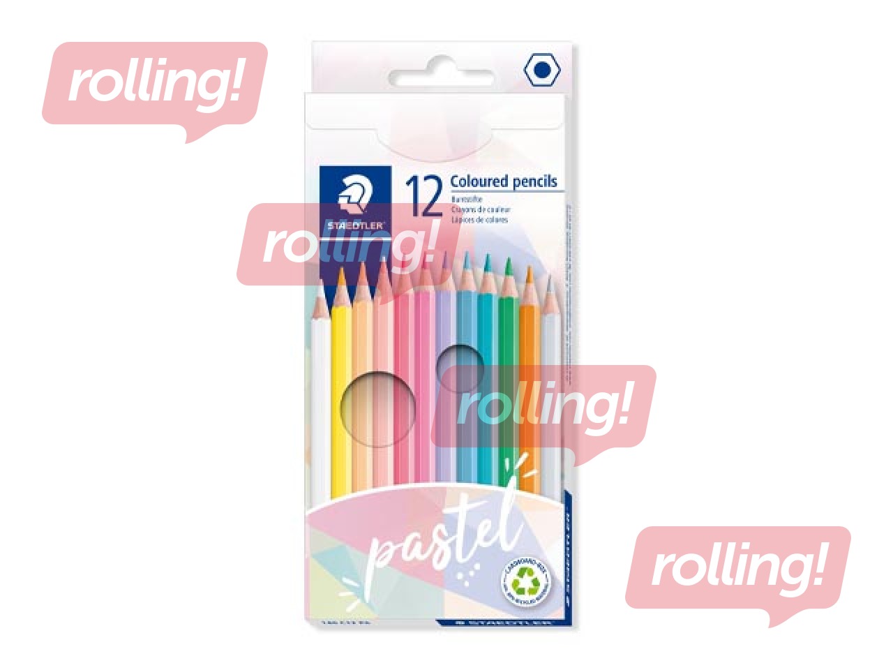 Värvipliiatsid Staedtler, 146, pastellvärvid, 12 tk.