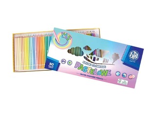 Colored Pencils Astra, Pastel Shades, 50 pcs.