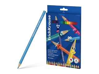 Цветные карандаши ErichKrause, треугольные, 18 цветов