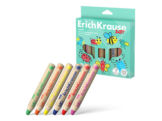 Värvipliiatsid ErichKrause, Jumbo, 6 värvi